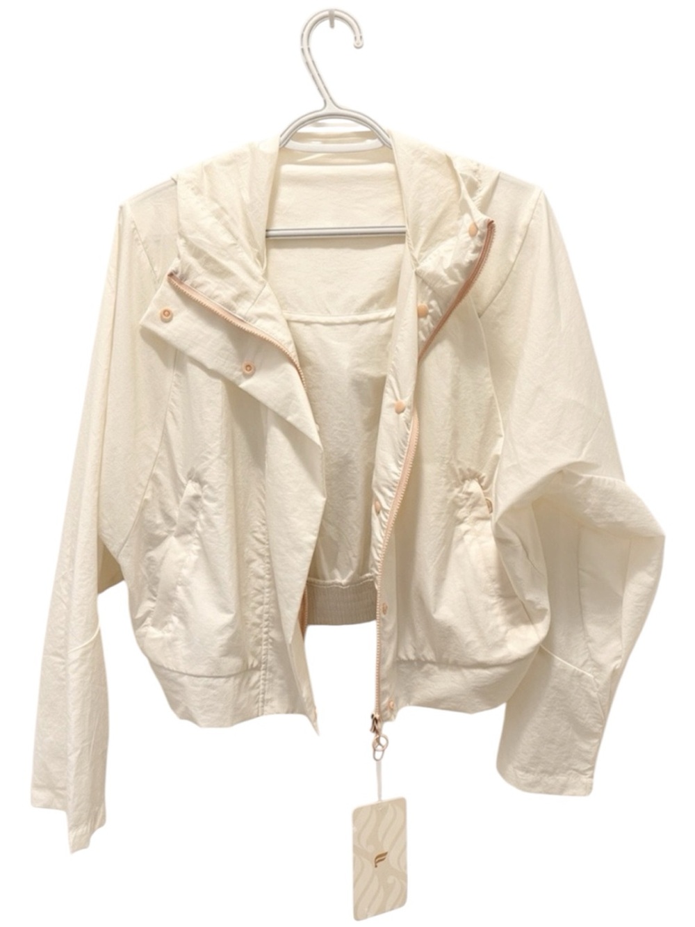Fabletics NWT Halle Cropped Hooded Sport Jacket White Small